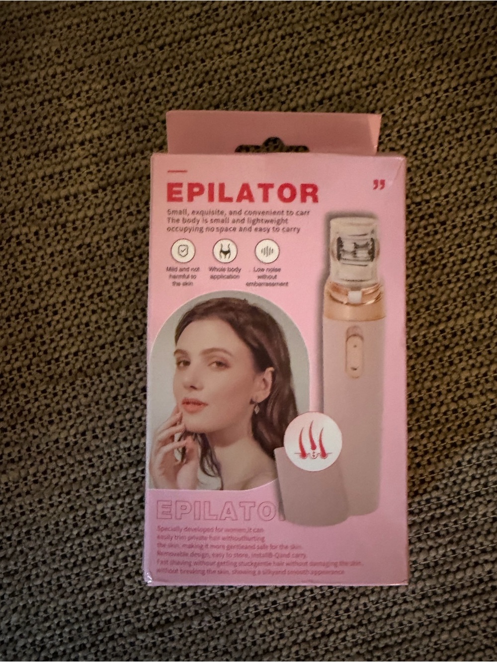 Pink Cordless Epilator for Women - Gentle Hair Removal